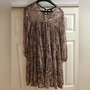 Forever 21 Animal Print Babydoll Dress